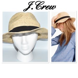 J.Crew Women’s Packable Straw Sun Hat (S/M) NWOT